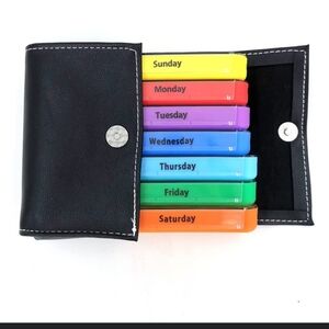 Storage Bins w lids Tablet Organizer Weekly 7 Days 28 Compartments Plastic New